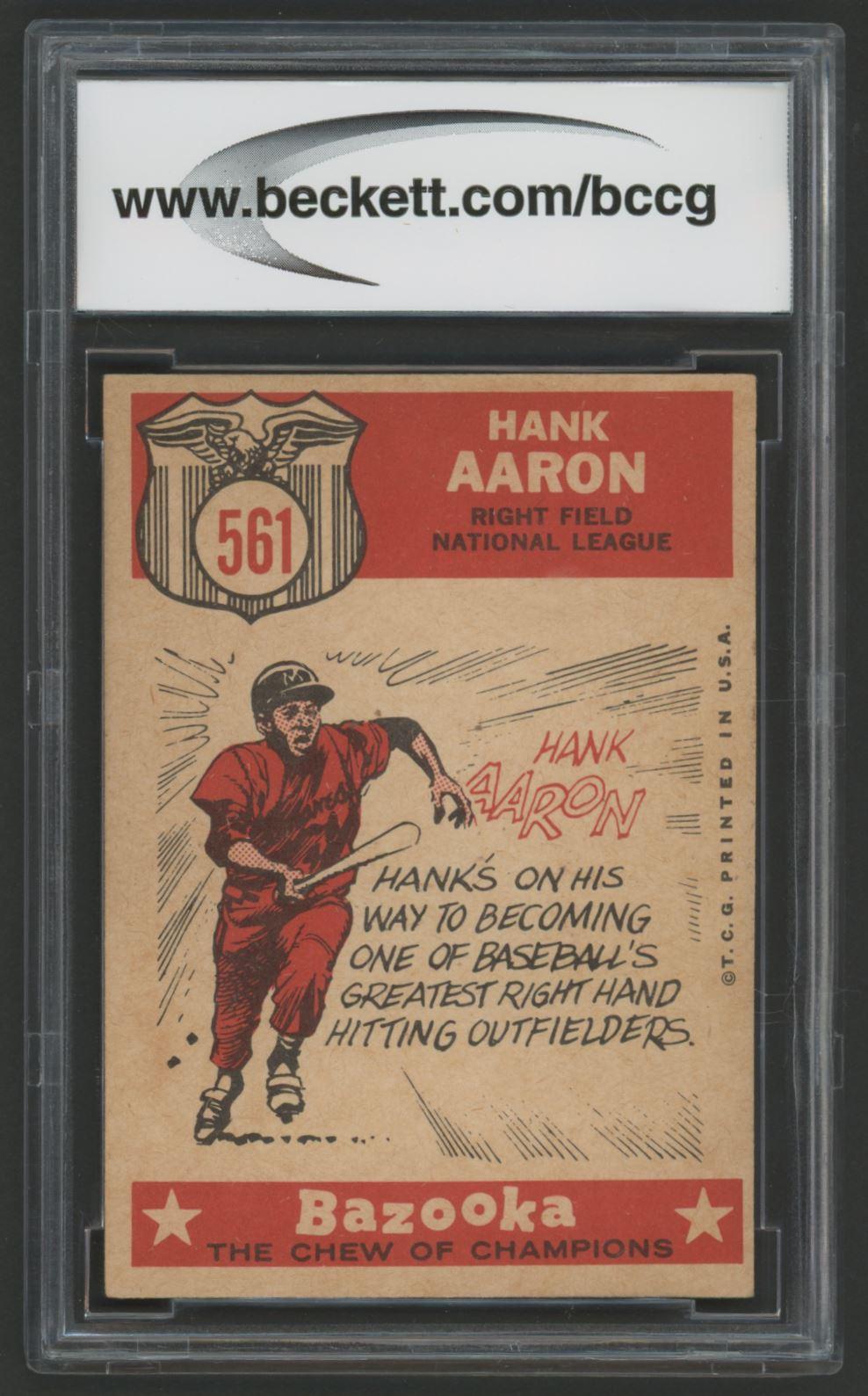 Hank Aaron 1959 Topps #561 AS (BCCG 8) at PristineAuction.com Hank Aaron 1959 Topps #561 AS (BCCG 8) at PristineAuction.com