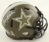 Roger Staubach Signed Cowboys Salute To Service Alternate Speed Mini Helmet (Schwartz) at PristineAuction.com