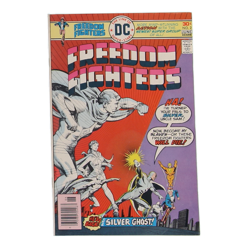 1976 "Freedom Fighters" Issue #2 DC Comic Book at PristineAuction.com 1976 "Freedom Fighters" Issue #2 DC Comic Book at PristineAuction.com
