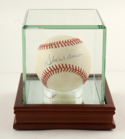 Hank Aaron Signed ONL Baseball with Display Case (PSA) at PristineAuction.com