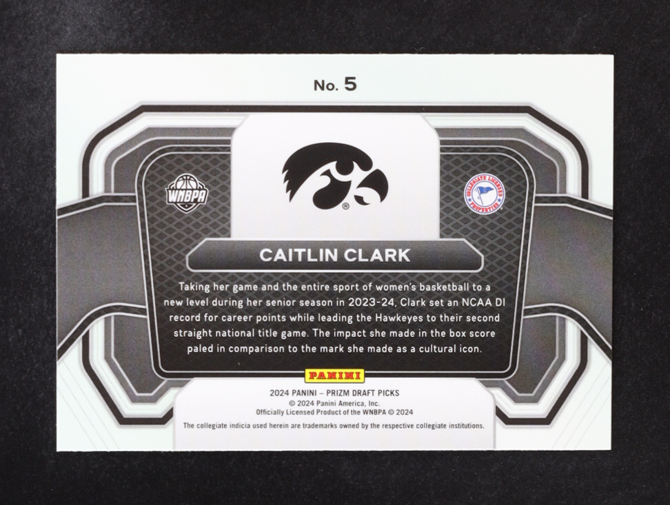 Caitlin Clark 2024-25 Panini Prizm Draft Picks #57 RC at PristineAuction.com Caitlin Clark 2024-25 Panini Prizm Draft Picks #57 RC at PristineAuction.com