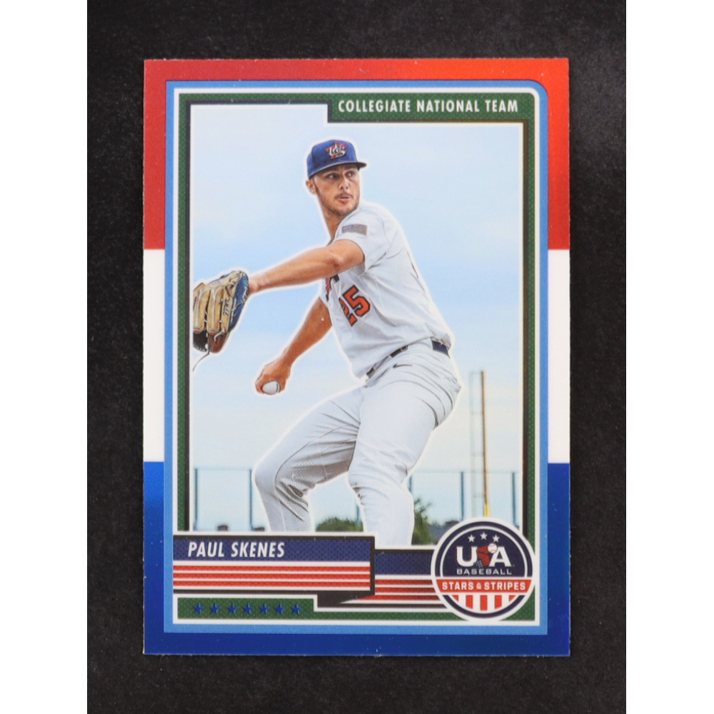 Paul Skenes 2023 USA Baseball Stars and Stripes Red White and Blue #80 RC at PristineAuction.com