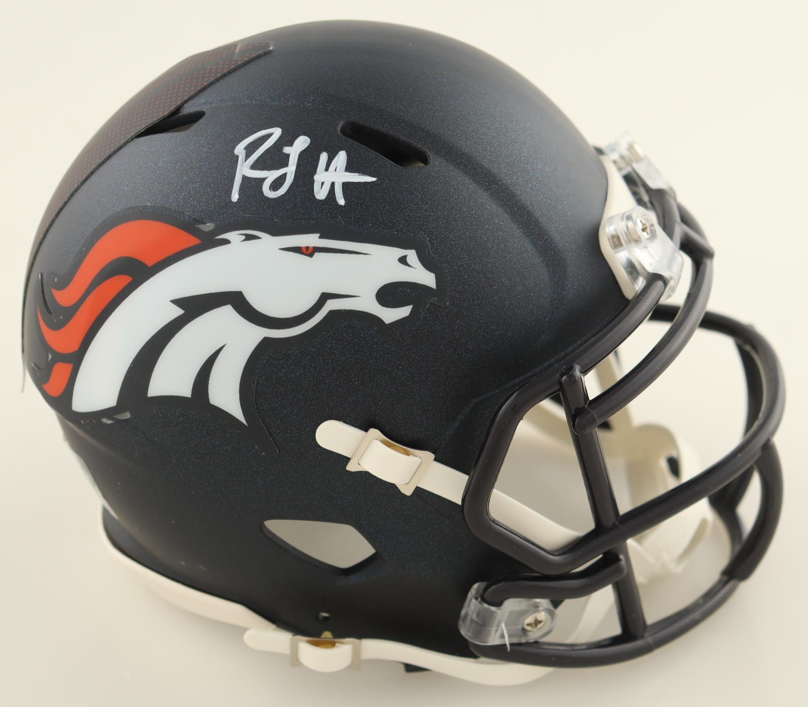 RJ Harvey Signed Broncos Speed Mini Helmet (JSA) at PristineAuction.com RJ Harvey Signed Broncos Speed Mini Helmet (JSA) at PristineAuction.com