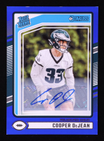 Cooper DeJean 2024 Panini Donruss Rated Rookie Blue Auto #305 RC at PristineAuction.com