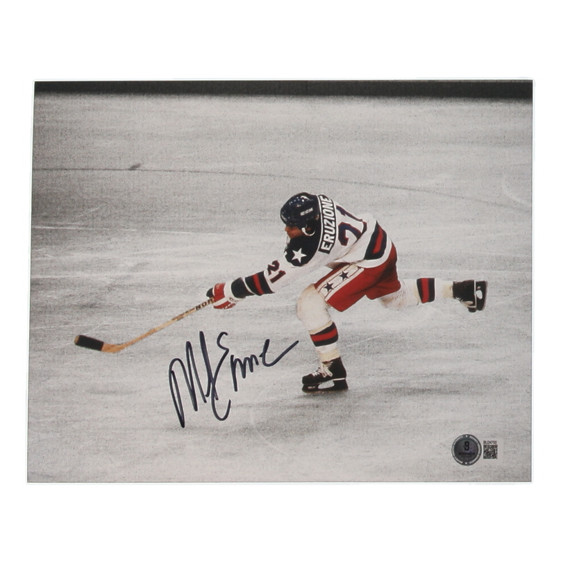 Mike Eruzione Signed Team USA 8x10 Photo (Beckett) at PristineAuction.com Mike Eruzione Signed Team USA 8x10 Photo (Beckett) at PristineAuction.com