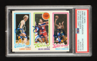 Magic Johnson, Julius "Dr. J" Erving & Larry Bird Signed 1980-81 Topps #6 RC (PSA | Auto 10) at PristineAuction.com