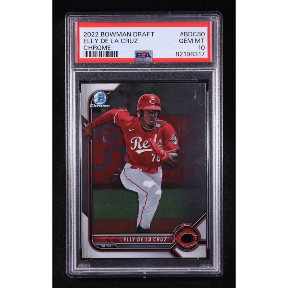 Elly De La Cruz 2022 Bowman Chrome Draft #BDC80 RC (PSA 10) at PristineAuction.com