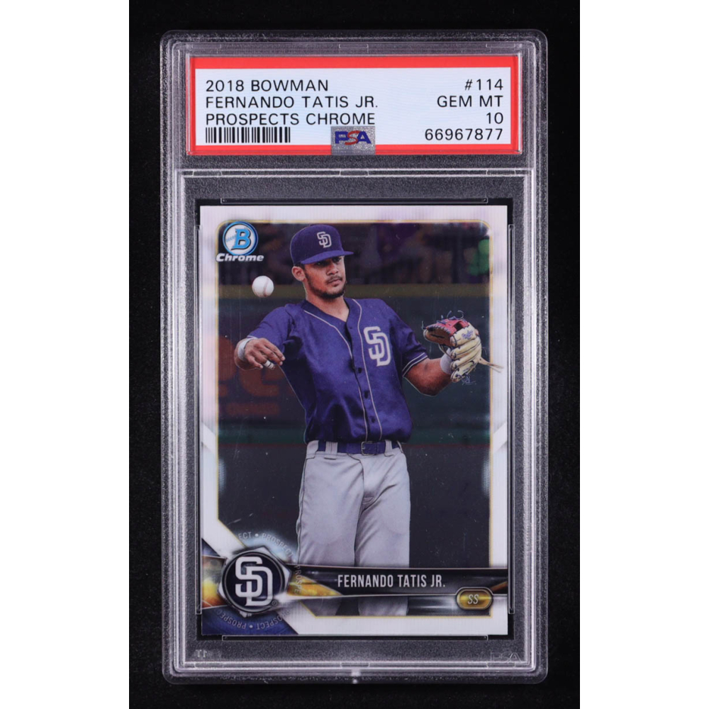 Fernando Tatis Jr. 2018 Bowman Chrome Prospects #114 RC (PSA 10) at PristineAuction.com