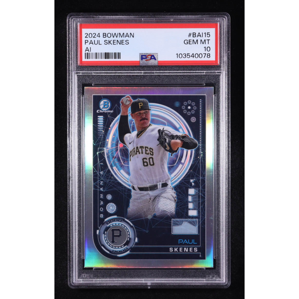 Paul Skenes 2024 Bowman Chrome Bowman AI #BAI15 RC (PSA 10) at PristineAuction.com