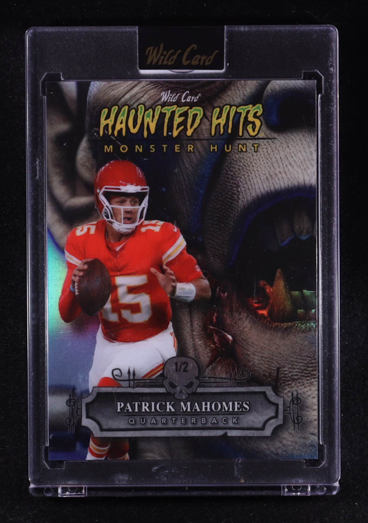 Patrick Mahomes II 2024 Wild Card Haunted Hits Monster Hunt Prismatic Dracula #HHFPM #1/2 at PristineAuction.com Patrick Mahomes II 2024 Wild Card Haunted Hits Monster Hunt Prismatic Dracula #HHFPM #1/2 at PristineAuction.com