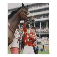 Pat Day Signed 8x10 Photo Inscribed "God Loves You John 3:16" (Beckett) at PristineAuction.com