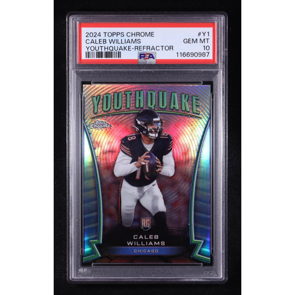 Caleb Williams 2024 Topps Chrome Youthquake Refractors #Y1 RC (PSA 10) at PristineAuction.com