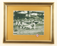 "Babe Ruth at the World Series" Custom Framed Photo Display with Vintage Yankees Logo Pin at PristineAuction.com