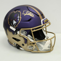 Derrick Henry Signed Ravens Full-Size Authentic On-Field Custom Painted Speedflex Helmet (Beckett) at PristineAuction.com