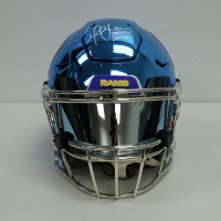 Marshall Faulk Signed Rams Full-Size Authentic On-Field Chrome Alternate Speedflex Helmet Inscribed "SB XXXIV Champs" (Beckett) at PristineAuction.com