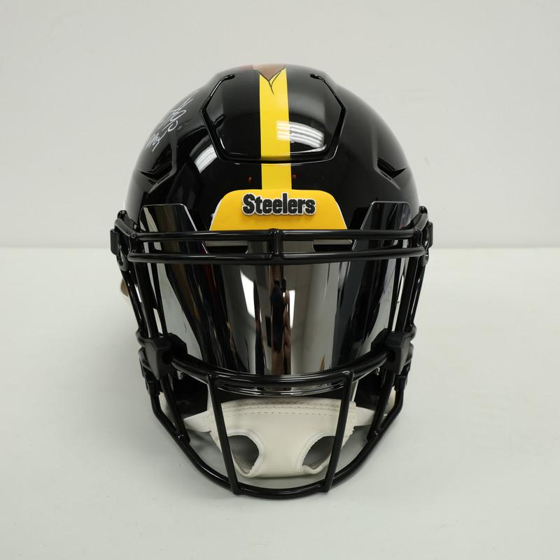 TJ Watt Signed Wisconsin Badgers / Steelers Full-Size Authentic On-Field Custom Painted Speedflex Helmet (Beckett) at PristineAuction.com TJ Watt Signed Wisconsin Badgers / Steelers Full-Size Authentic On-Field Custom Painted Speedflex Helmet (Beckett) at PristineAuction.com