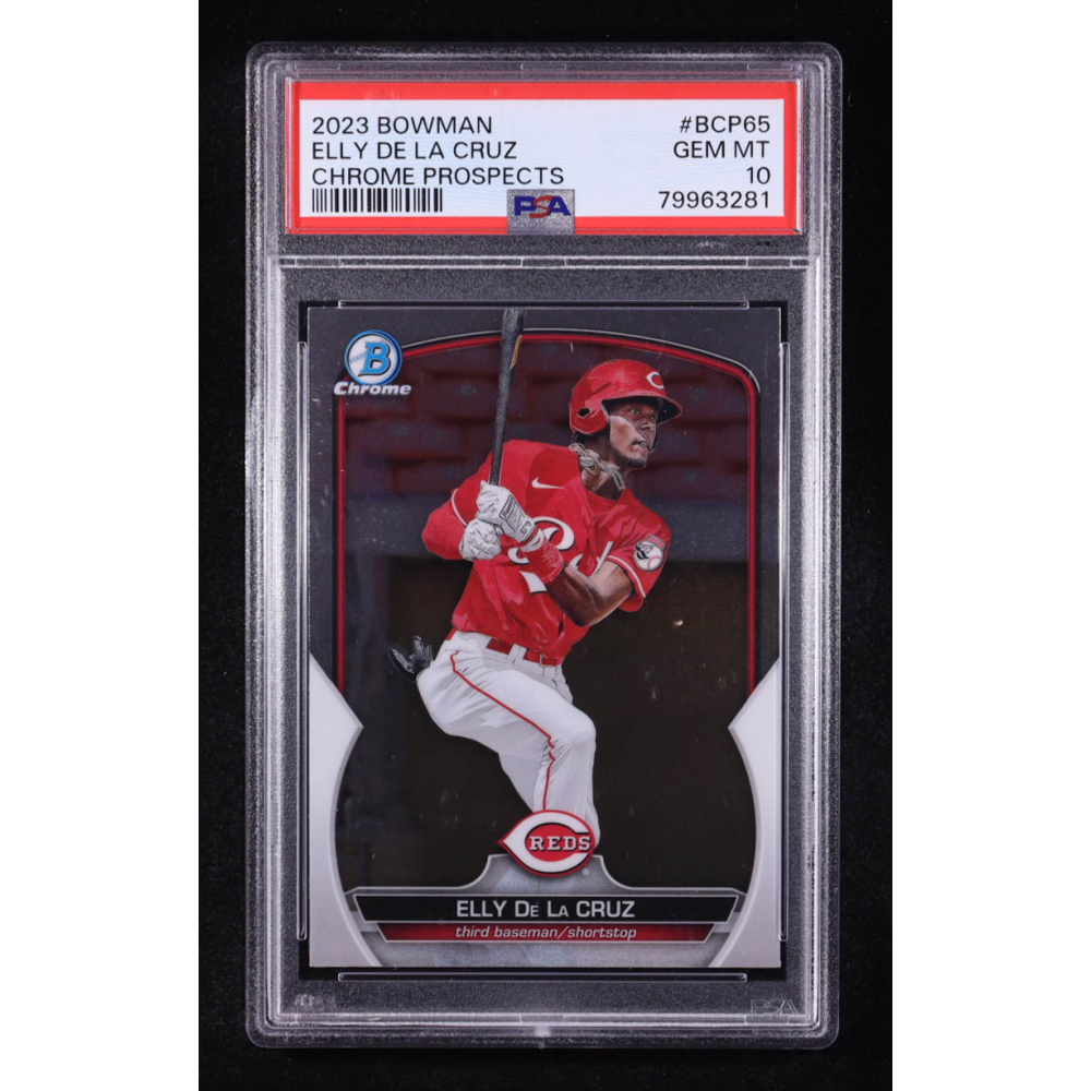 Elly De La Cruz 2023 Bowman Chrome Mega Box Prospects #BCP65 RC (PSA 10) at PristineAuction.com
