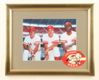 "The Big Red Machine" Custom Framed Photo Display with Vintage Reds Logo Patch at PristineAuction.com