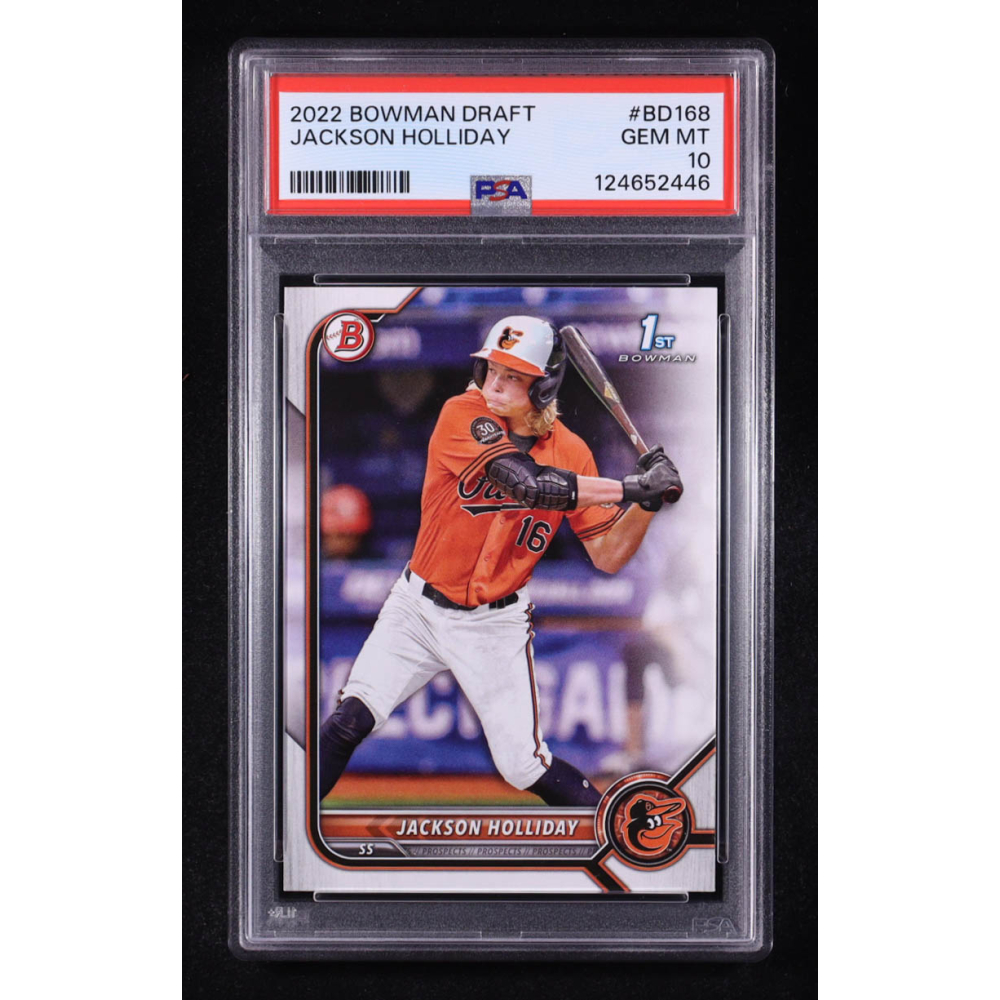 Jackson Holliday 2022 Bowman Draft #BD168 RC (PSA 10) at PristineAuction.com