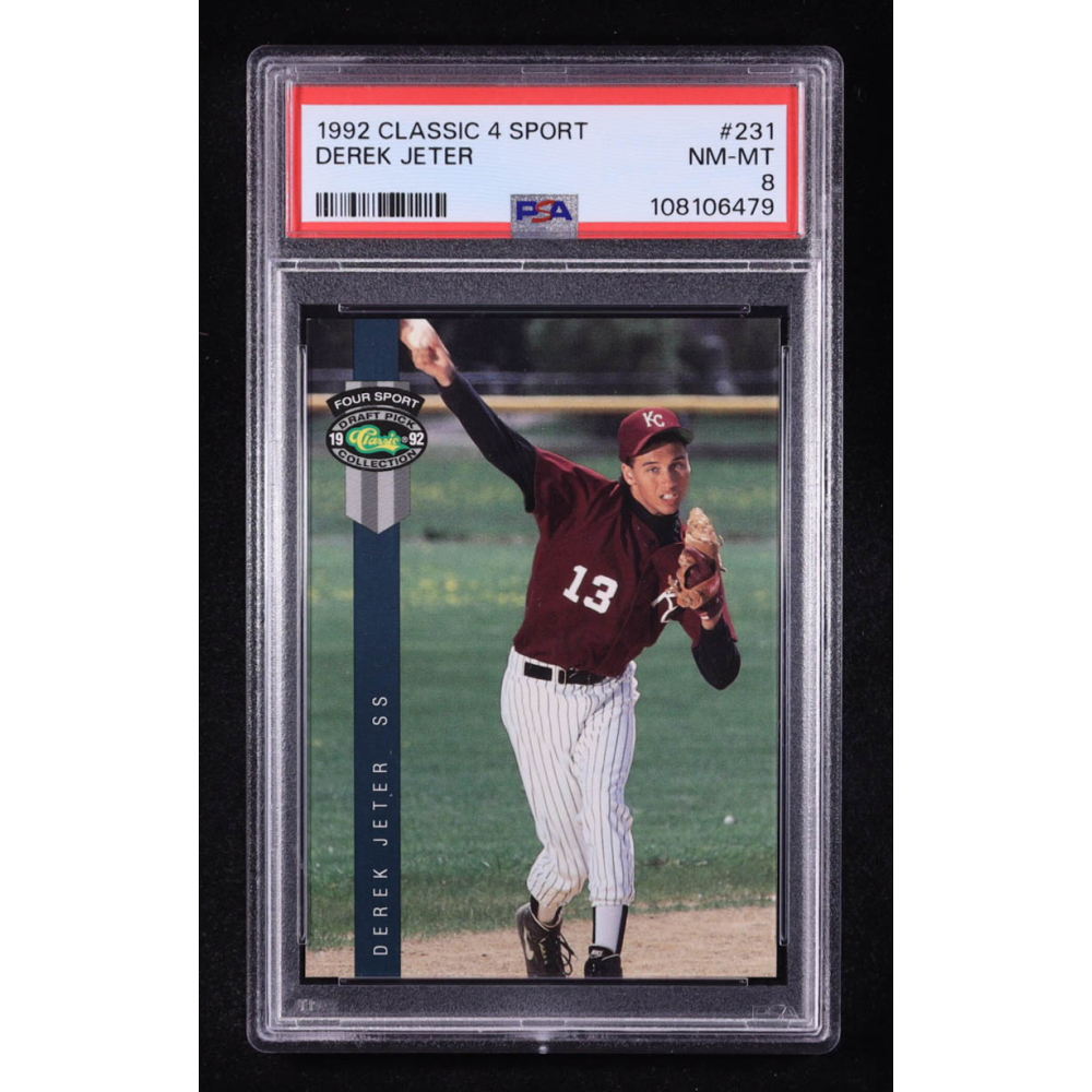 Derek Jeter 1992 Classic Four Sport #231 RC (PSA 8) at PristineAuction.com
