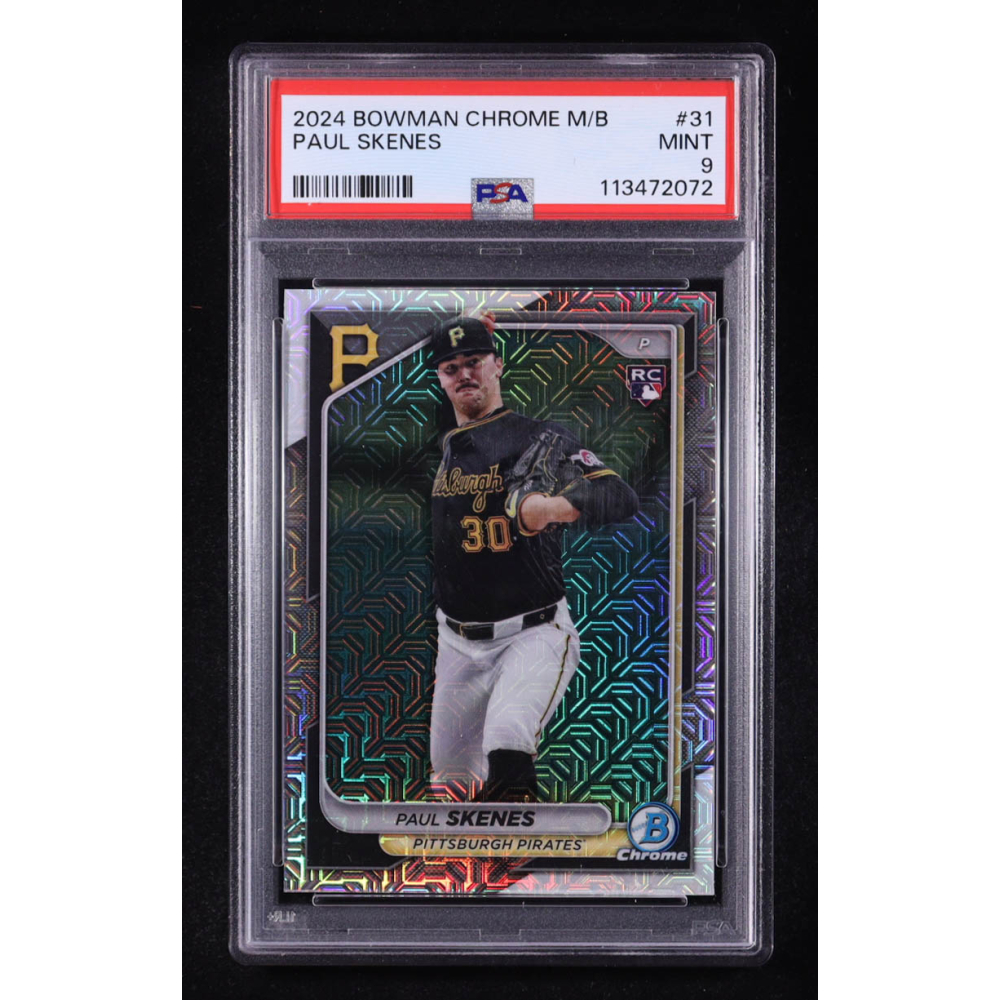 Paul Skenes 2024 Bowman Chrome Mega Box #31 RC (PSA 9) at PristineAuction.com