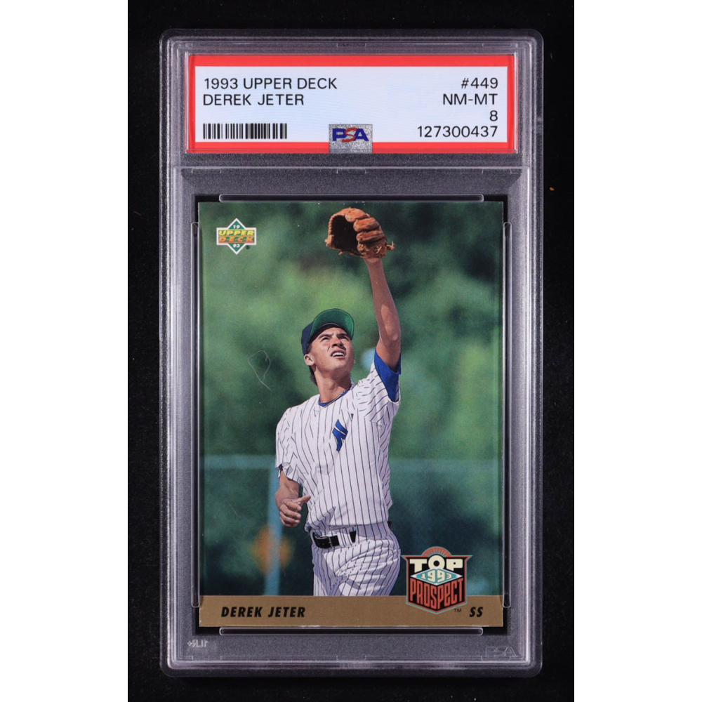 Derek Jeter 1993 Upper Deck #449 RC (PSA 8) at PristineAuction.com