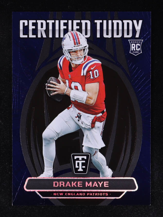 Drake Maye 2024 Totally Certified Certified Tuddy Mirror Blue #3 #170/199 RC at PristineAuction.com Drake Maye 2024 Totally Certified Certified Tuddy Mirror Blue #3 #170/199 RC at PristineAuction.com