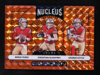 Brock Purdy / Christian McCaffrey / George Kittle 2024 Panini Obsidian Nucleus Orange Mosaic #11 at PristineAuction.com