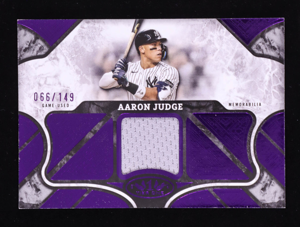 Aaron Judge 2025 Topps Tier One Relics Purple Foil #T1RAJ #066/149