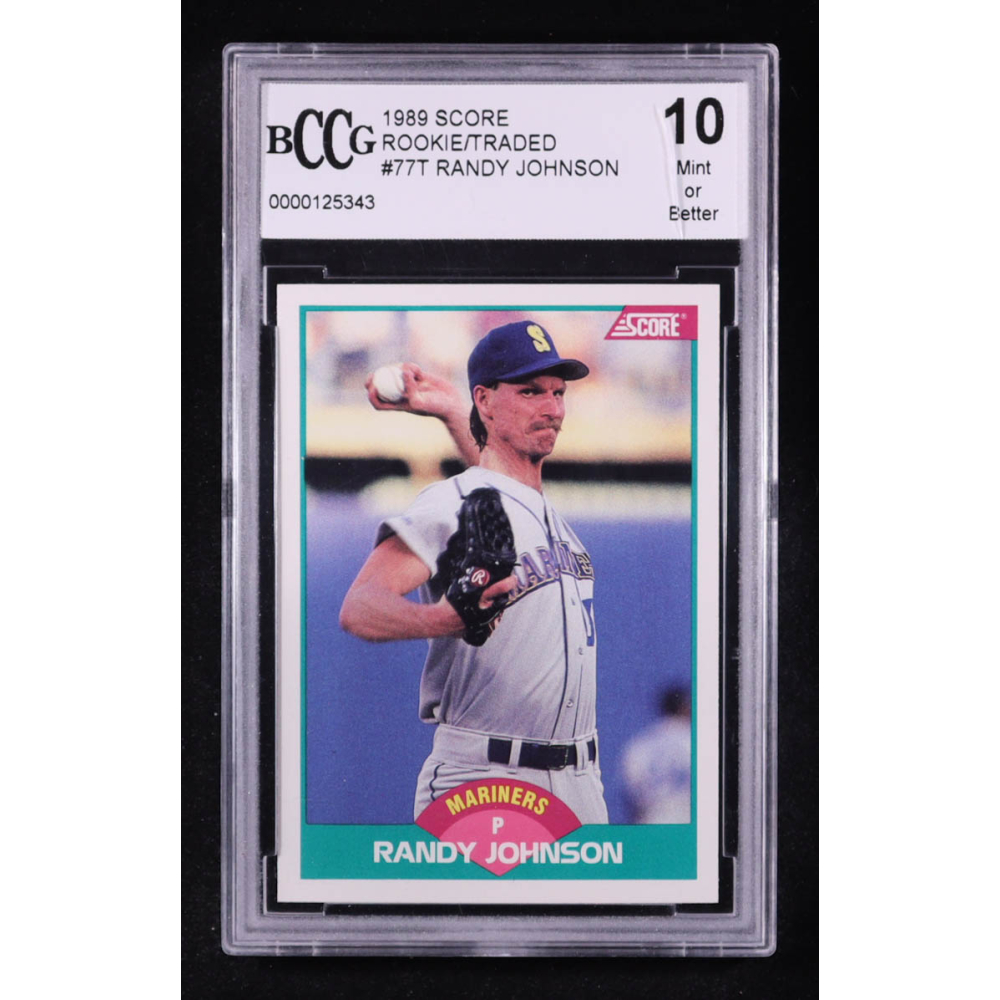 Randy Johnson 1989 Score Rookie/Traded #77T RC (BCCG 10) at PristineAuction.com