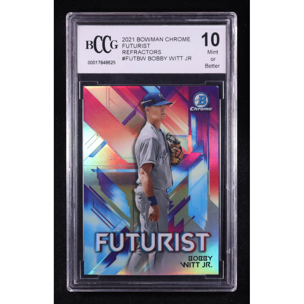 Bobby Witt Jr. 2021 Bowman Chrome Futurist Refractors #FUTBW RC (BCCG 10) at PristineAuction.com
