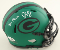 Dontayvion Wicks Signed Packers Rave Alternate Speed Mini Helmet Inscribed "Go Pack" (JSA) at PristineAuction.com