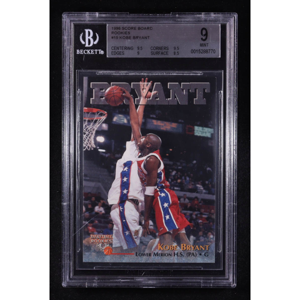 Kobe Bryant 1996 Score Board Rookies #15 RC (BGS 9) at PristineAuction.com