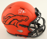 RJ Harvey Signed Broncos Rave Alternate Speed Mini Helmet (JSA) at PristineAuction.com
