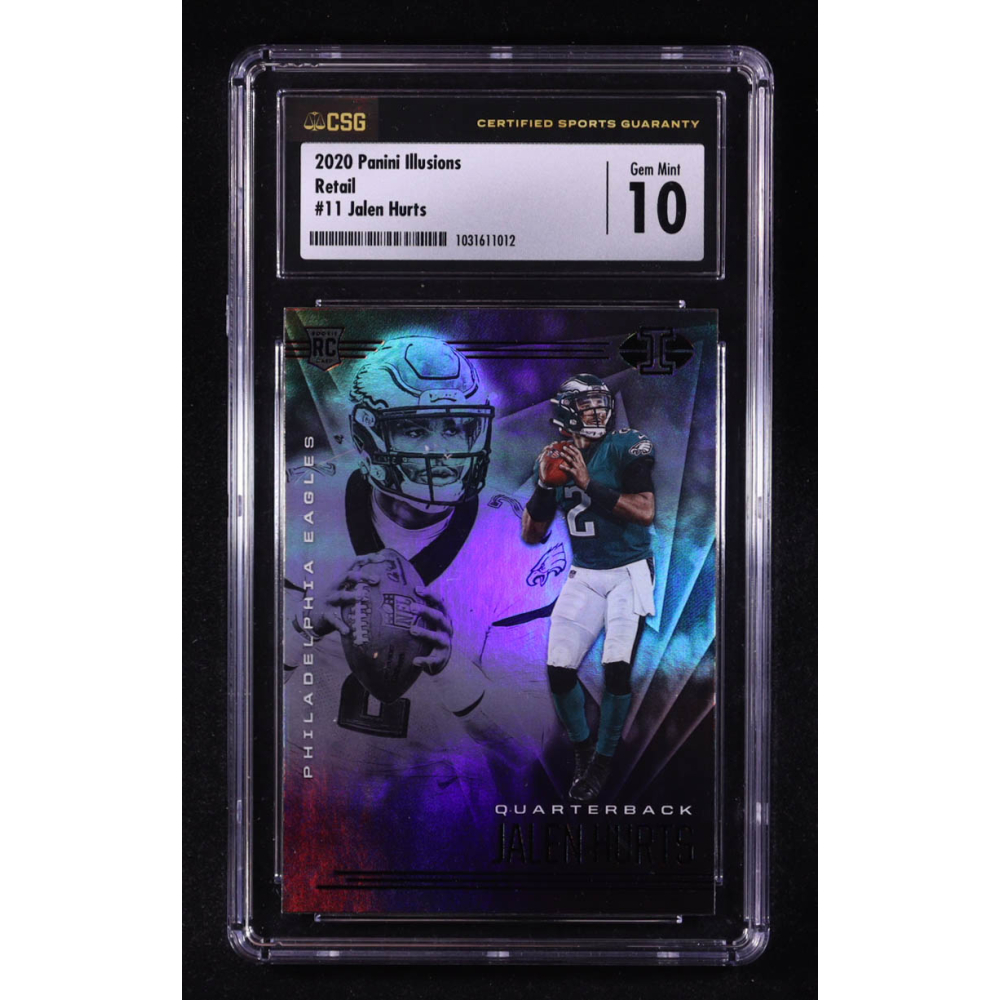 Jalen Hurts 2020 Panini Illusions Retail #11 RC (CSG 10) at PristineAuction.com