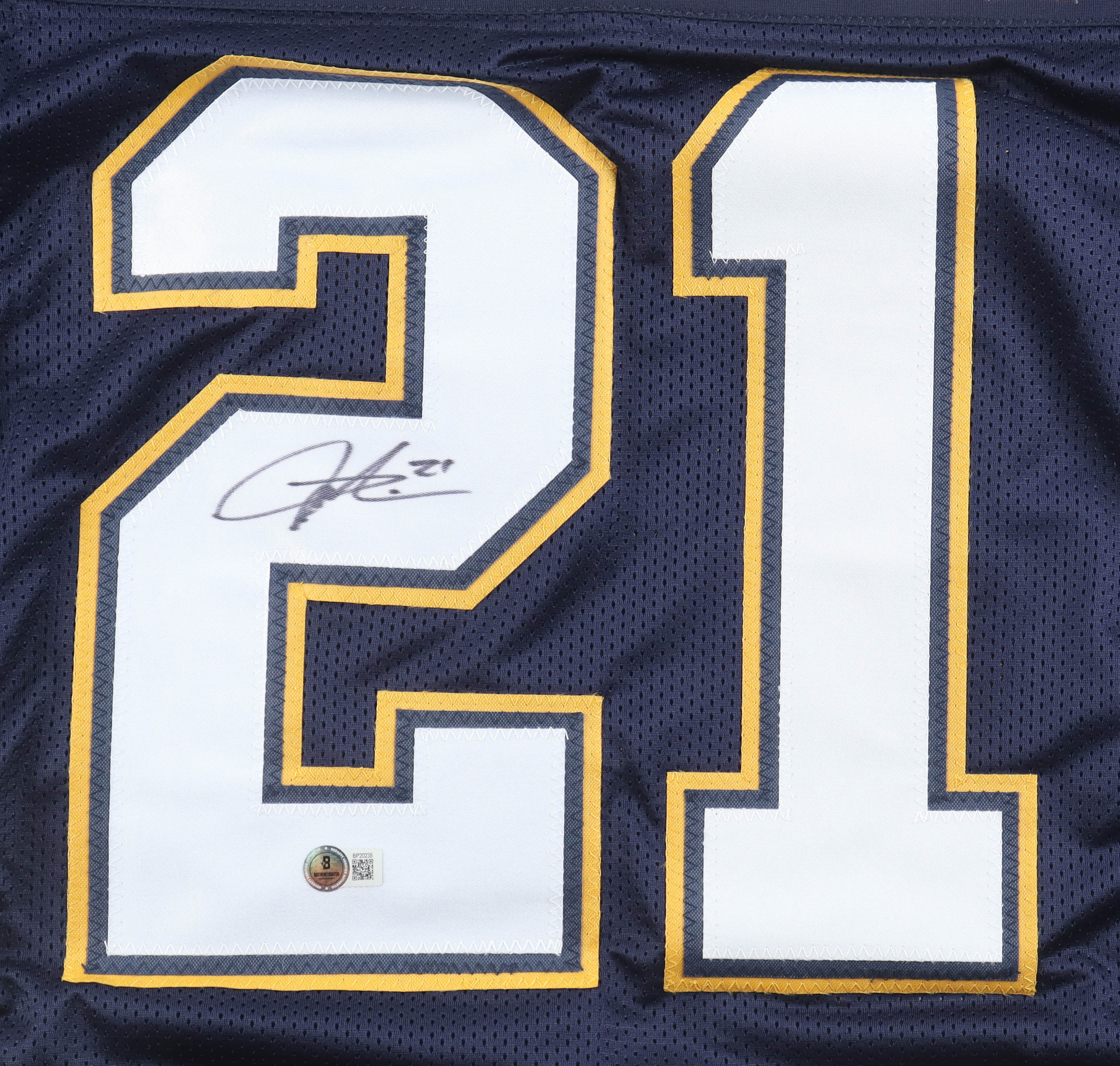 LaDainian Tomlinson Signed Jersey (Beckett) at PristineAuction.com LaDainian Tomlinson Signed Jersey (Beckett) at PristineAuction.com