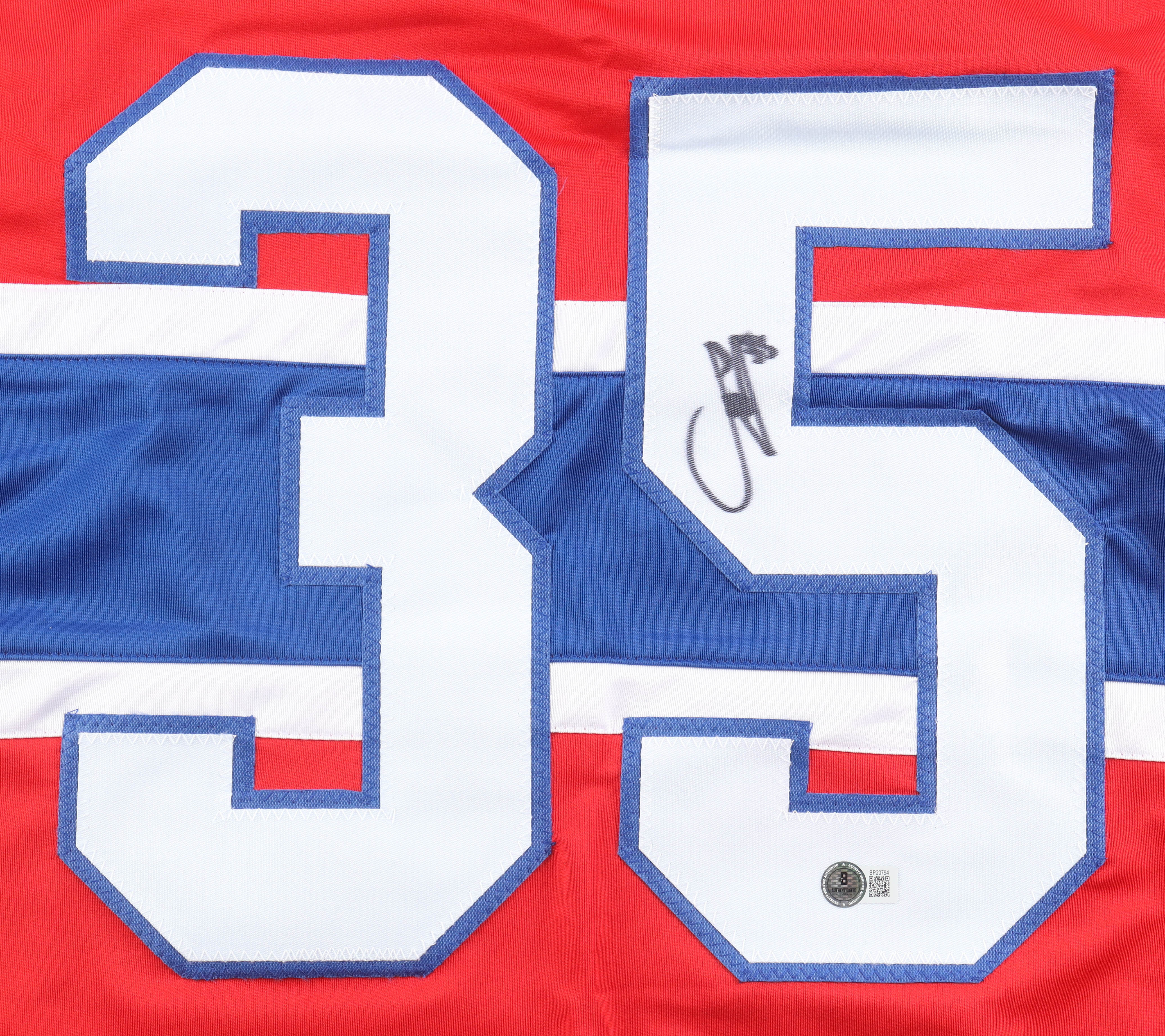 Sam Montembeault Signed Jersey (Beckett) at PristineAuction.com Sam Montembeault Signed Jersey (Beckett) at PristineAuction.com