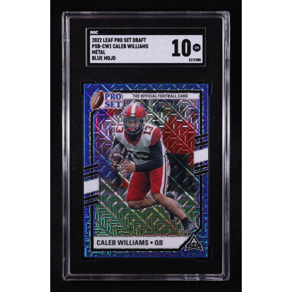 Caleb Williams 2022 Leaf Pro Set Metal Draft Prospects Mojo Blue #PSBCW1 RC (SGC 10) at PristineAuction.com