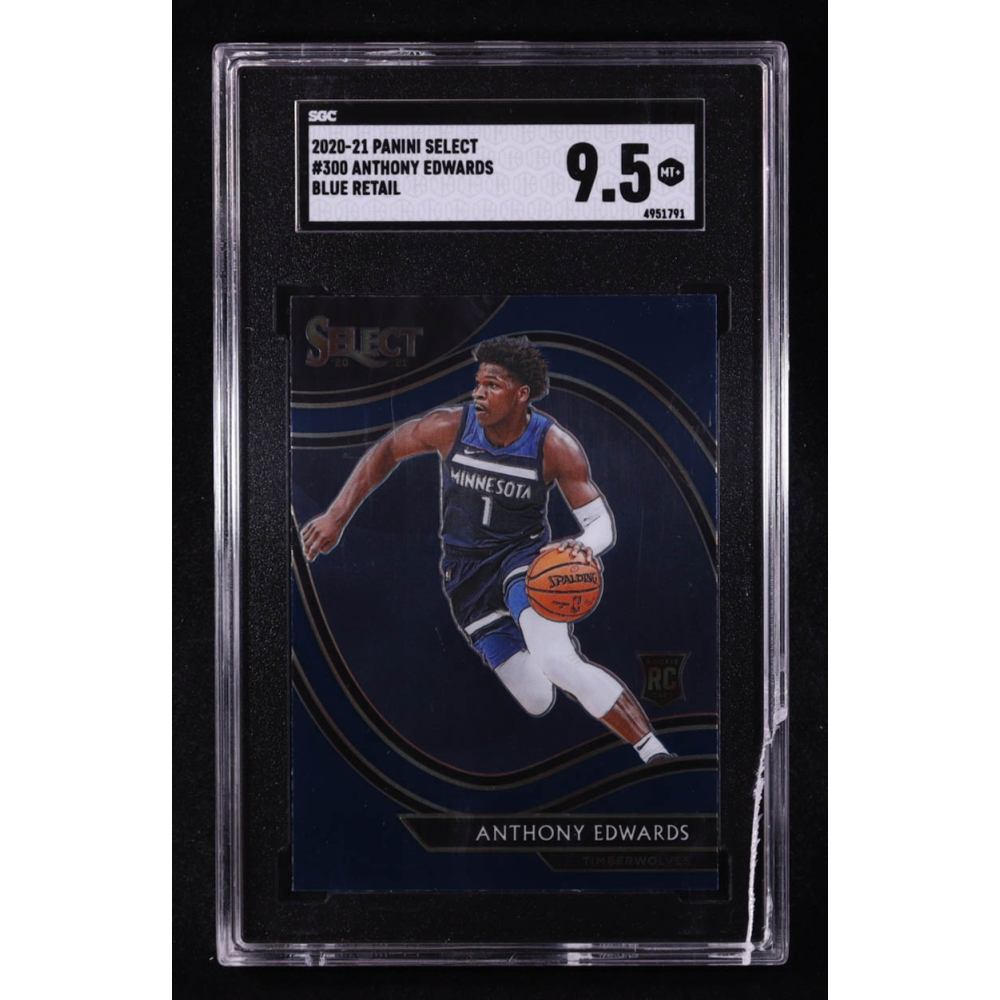 Anthony Edwards 2020-21 Select Prizms Blue #300 RC (SGC 9.5) at PristineAuction.com