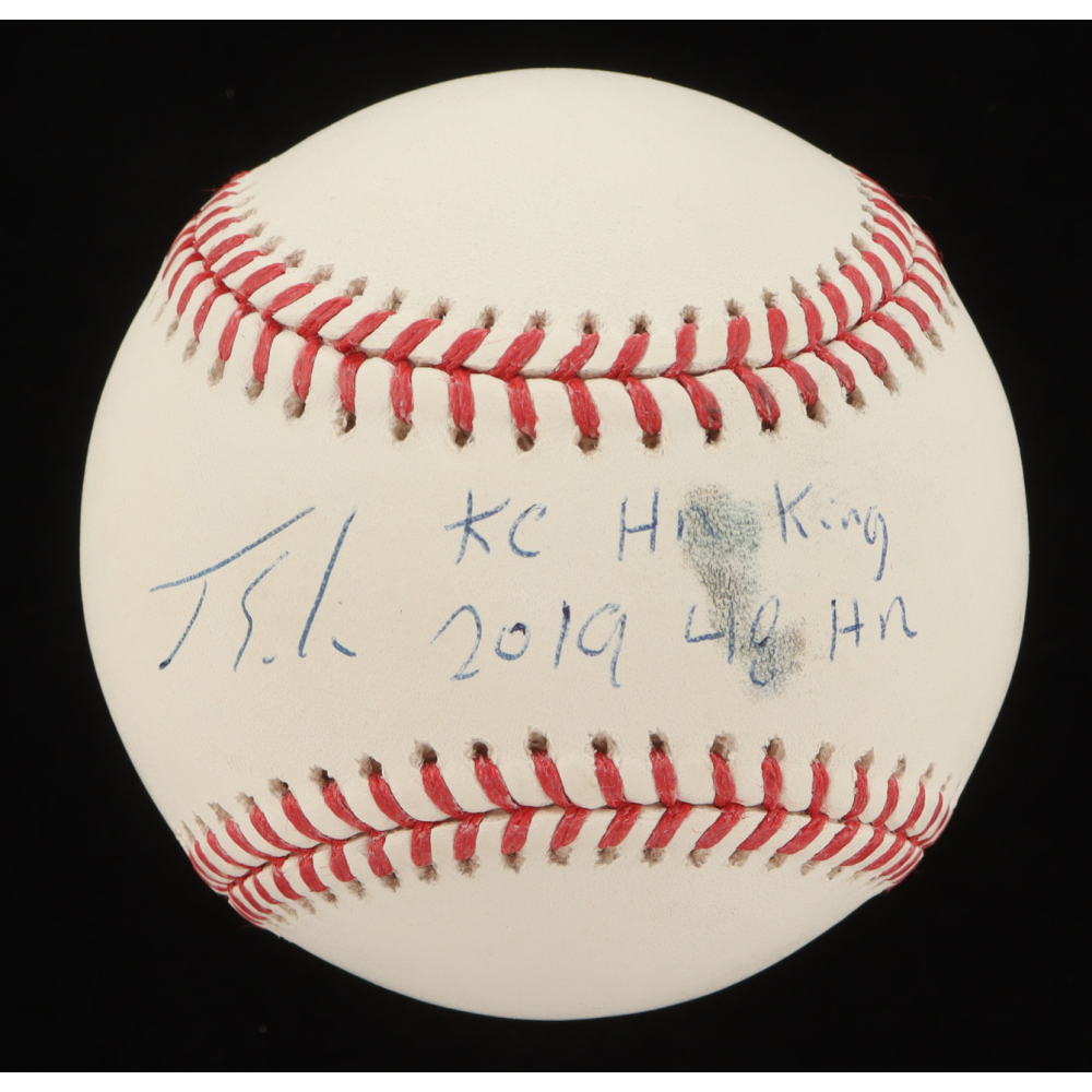 Jorge Soler Signed OML Baseball Inscribed KC HR King" & "2019 48 HR" (JSA) at PristineAuction.com