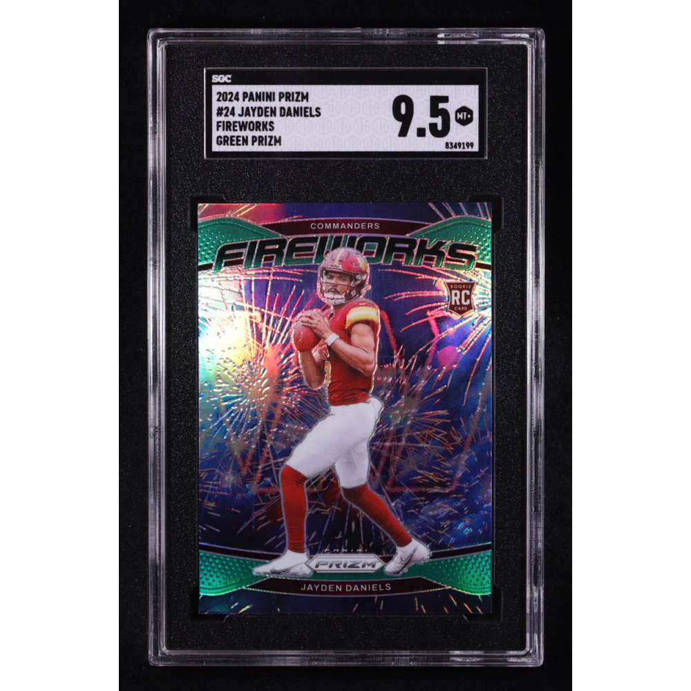 Jayden Daniels 2024 Panini Prizm Prizmatic Green Prizm #3 (SGC 9.5) at PristineAuction.com