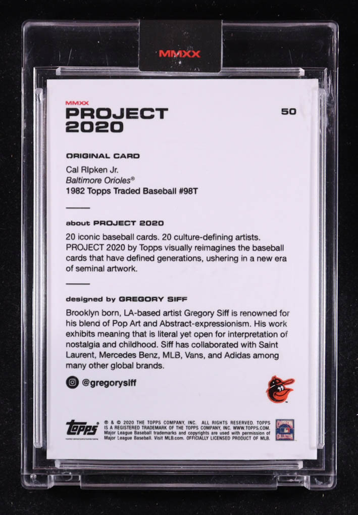 Cal Ripken Jr. 2020 Topps Project 2020 #50 Gregory Siff at PristineAuction.com Cal Ripken Jr. 2020 Topps Project 2020 #50 Gregory Siff at PristineAuction.com