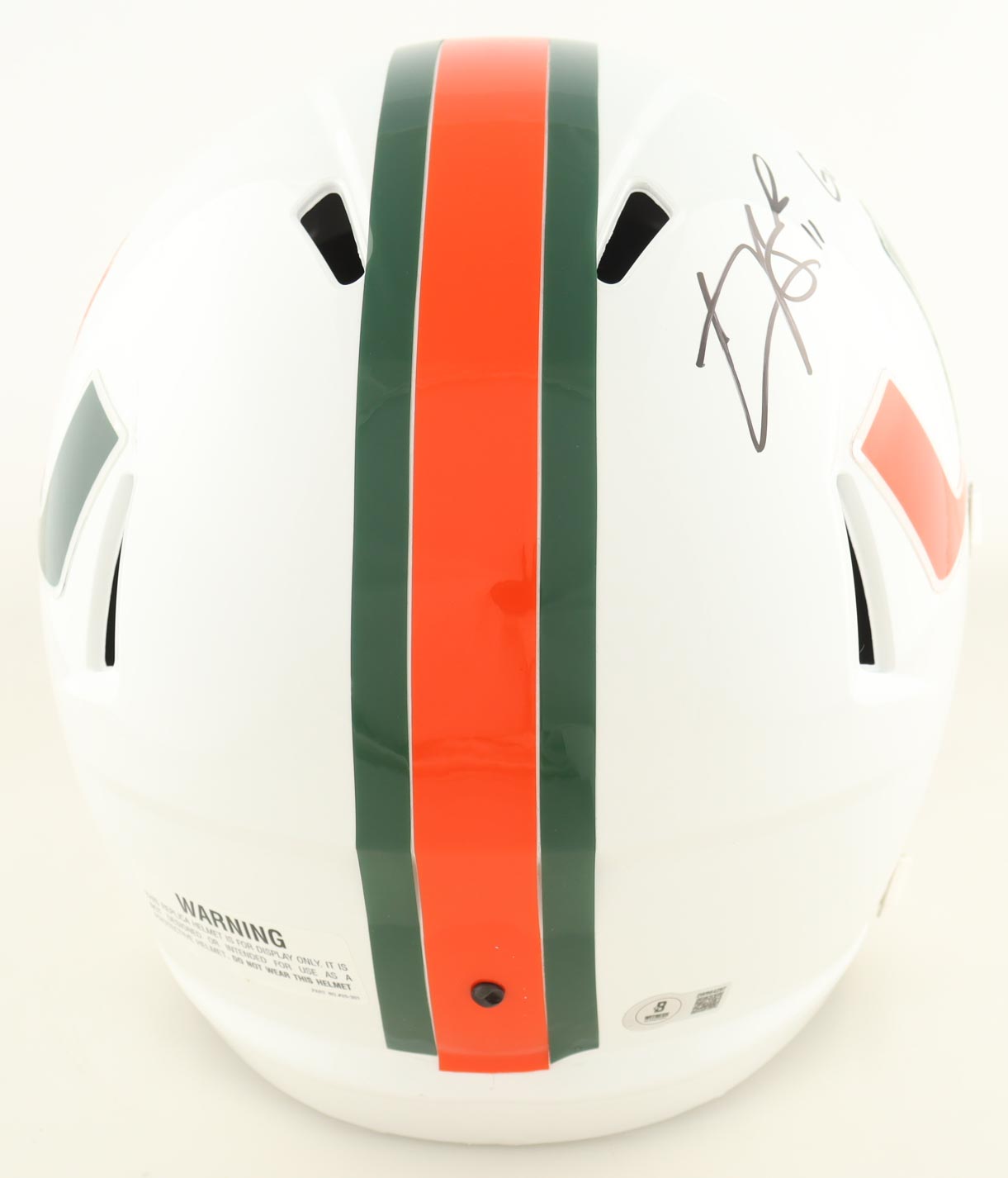 Carson Beck Signed Miami Hurricanes Full-Size Speed Helmet Inscribed "Go Canes" (Beckett) at PristineAuction.com Carson Beck Signed Miami Hurricanes Full-Size Speed Helmet Inscribed "Go Canes" (Beckett) at PristineAuction.com