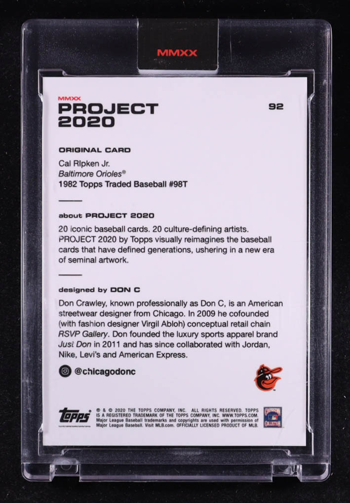 Cal Ripken Jr. 2020 Topps Project 2020 #92 Don C at PristineAuction.com Cal Ripken Jr. 2020 Topps Project 2020 #92 Don C at PristineAuction.com