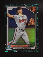 Jackson Holliday 2024 Bowman Chrome Prospects Aqua Lunar Refractors #BCP47 #068/125 RC at PristineAuction.com