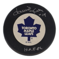 Dave Keon Signed Maple Leafs Logo Puck Inscribed "H.O.F. 86" (PSA) at PristineAuction.com