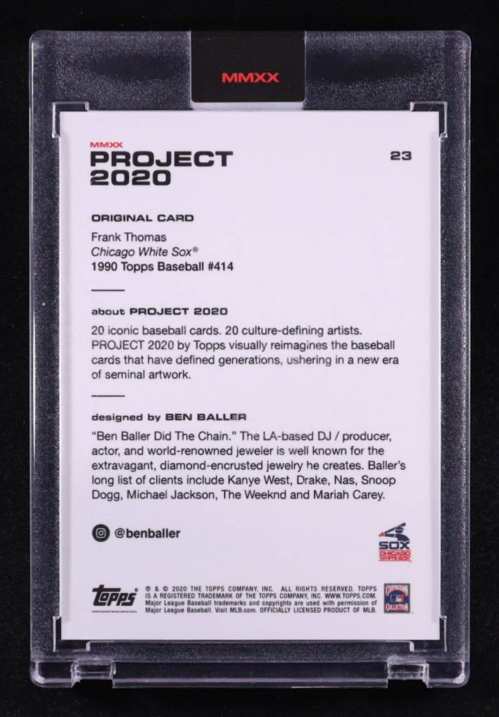 Frank Thomas 2020 Topps Project 2020 #23 Ben Baller at PristineAuction.com Frank Thomas 2020 Topps Project 2020 #23 Ben Baller at PristineAuction.com