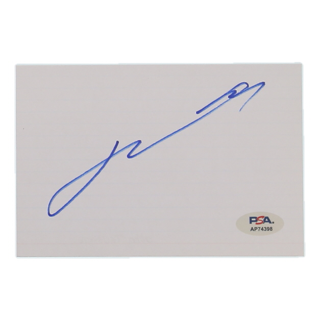 John Travolta Signed 4x6 Cut (PSA) at PristineAuction.com John Travolta Signed 4x6 Cut (PSA) at PristineAuction.com