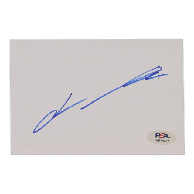 John Travolta Signed 4x6 Cut (PSA) at PristineAuction.com John Travolta Signed 4x6 Cut (PSA) at PristineAuction.com