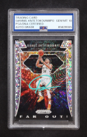 Giannis Antetokounmpo Signed 2019-20 Panini Fast Break Prizm Far Out ! #9 (PSA | Autograph Graded PSA 10) at PristineAuction.com